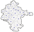 County map with municipalities