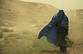 A woman wearing a Burqa near Balkh