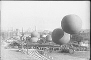 Ballone beim Start beim Gaswerk (1929)