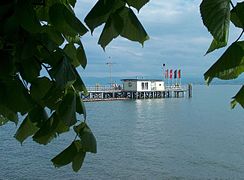 Landesteg für die Bodenseeschiffe in Hagnau am Bodensee