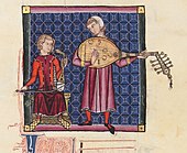 Al Andalus, Cantigas de Santa Maria, large instrument has been called barbat, oud and lute. Smaller instrument is a type of rubab or rebab.