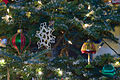 Christmas ornaments hanging on a Christmas Tree