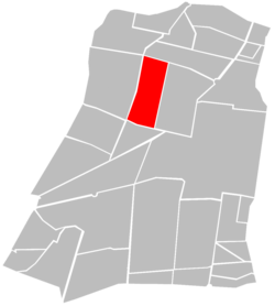 Location of Colonia Buenavista (in red) within Cuauhtémoc borough