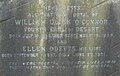 Inschrift auf dem Grabstein von Ellen und William Cuffe
