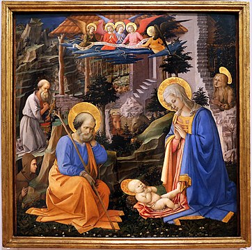 The Annalena Nativity by Lippi, c. 1455, Uffizi Gallery