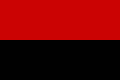 Flagge der Organisation Ukrainischer Nationalisten bzw. des Rechten Sektors