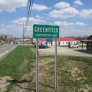 Greenfield corporation limit sign