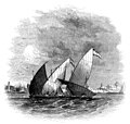 Guilalo ships in Manila Bay, in a woodcut in Frank Marryat's Borneo and the Indian Archipelago (1848)[12]