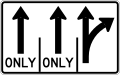 R3-H8cbb Lane Use Control Sign (T-T-TR)