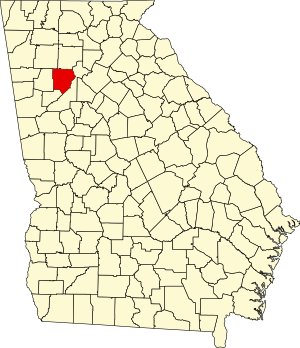 Map of Georgia highlighting Cobb County