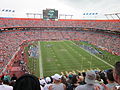 Das Stadion vor dem Umbau. Ein NFL-Spiel der Miami Dolphins gegen die New York Jets am 24. September 2012