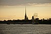 Peter and Paul Fortress at sunset