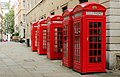 K2 phone boxes, Covent Garden