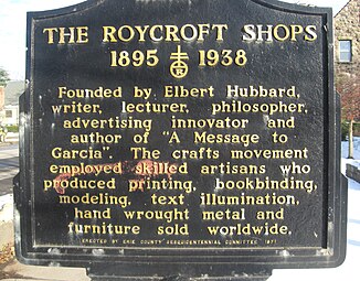 Sign about Elbert Hubbard