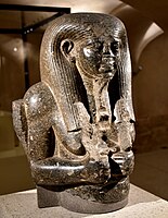 Upper part of a statue of the Nile God Hapi. From Faiyum, Egypt, 12th Dynasty, c. 1800 BCE. Neues Museum, Berlin