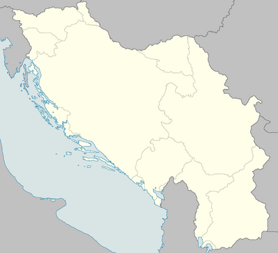 Zaharije Ostojić is located in Occupied Yugoslavia