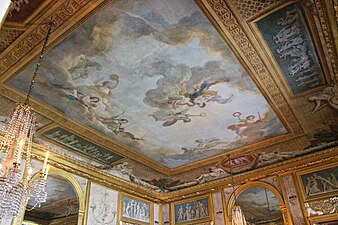 Ceiling of the Grand Salon, ""The Muses being crowned by Minerva" by Jean-Simon Berthélemy (1786)