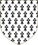 In 1316, he simplified his coat of arms to plain ermine. This is still the arms of Brittany.