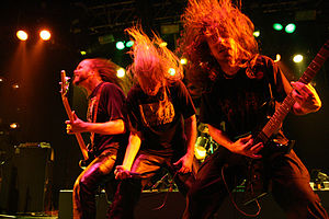 Asphyx performing in London, 2007