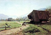 Black Forest farmhouse, painted by Wilhelm Hasemann