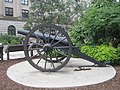 Civil war-era cannon in front of the museum