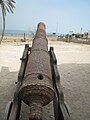 One of the cannons of Qeshm Portuguese castle