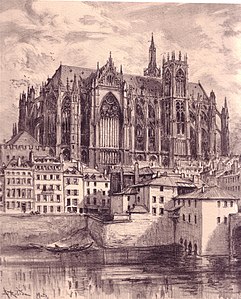 Drawing of the cathedral in 1905 by Albert Robida