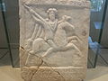 Thracian horseman, funerary stele with Greek inscription, Madara Museum, Bulgaria