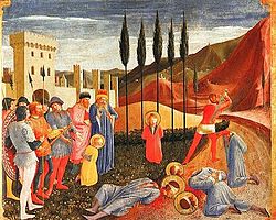 The martyrdom of Saints Cosmas and Damian by Fra Angelico (Musée du Louvre, Paris)