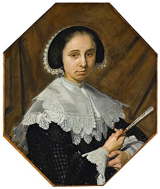 Portrait of a woman in 8 sided frame