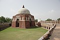 The Mausoleum of Ghiyath al-Din Tughluq at Tughlaqabad Fort.