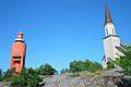 Wasserturm und Kirche von Hanko