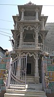 Entrance fronting an essentially modern Jain temple building, Kakinada, Andhra Pradesh