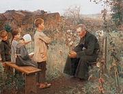 Jules-Alexis Muenier, Catechism Lesson, 1890, oil on canvas 70 × 90 cm.