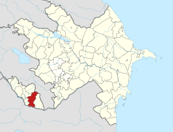 Map of Azerbaijan showing Julfa District
