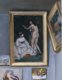 Renoir's Landscape with Two People as it appears in Bazille's Studio