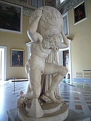 Farnese Atlas, ancient Roman sculpture of Atlas holding up a celestial globe.
