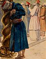 The Pharisee and the Publican, watercolour on paper, by John Everett Millais (c. 1860), Aberdeen Art Gallery