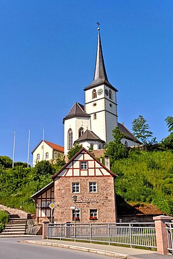 Church of Saint Lawrence and the local brewery