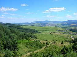 Blick von Norden auf Stará Ľubovňa