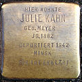 Stolperstein für Julie Kahn (Gleueler Straße 167)