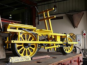 Handcar or velocipede at the Nevada State Railroad Museum
