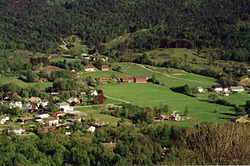 View of the village of Vikebygd