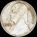 1909 obverse, with Washington facing left and small "9"s in the date