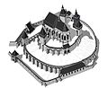 3D model rendition of the fortified church