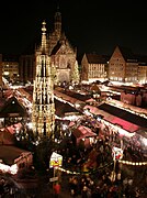 Christkindlesmarkt in Nuremberg is one of the largest and famoust christmas markets.