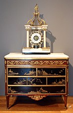 French clock and drawers by Claude-Charles Saunier; c. 1775.