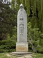 Statue of Saint Sergius of Radonezh by Vyacheslav Klykov in Danube Park, Novi Sad, Serbia, 1992.