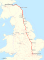 East Coast Main Line Map includes Scotland