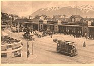 Lausanne station around 1898